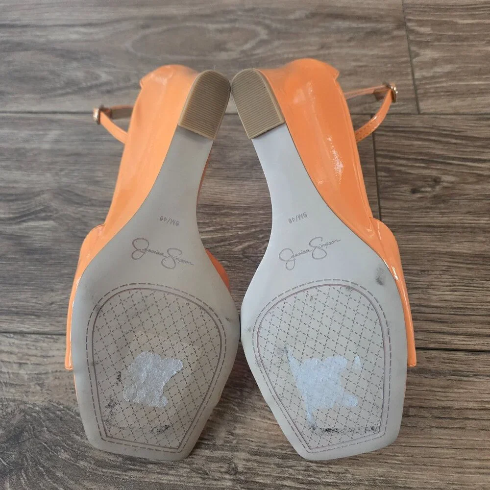 Jessica Simpson Leehi Orange Wedge Heel Sandal